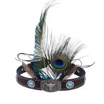 Western Feathered Headband with Ethnic Decors For Women Girl Special Occasion Carnivals Party Theme Event Photoshoots