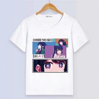Anime OSHI NO KO Summer Short Sleeve Cartoon Print White Casual Modal Cute Women And Men T-Shirt 4XL