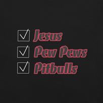 BlkWt.Co -  Jesus, Pew Pews, Pitbulls  - Unisex t-shirt 3XL