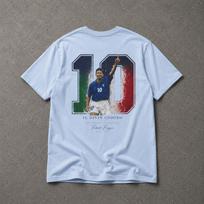 Roberto Baggio Il Divin Codino Italy Football Legend T-Shirt, Number 10 Soccer Tee L