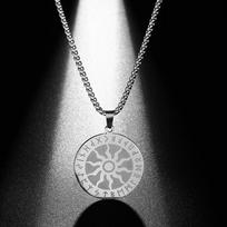 Nerūdijančio plieno Vikingo Saulės Ratuko Rune Kaklo pakabukas Moterims Vyrams Papuošalai Slavų Amuletas Vyro gimtadienis