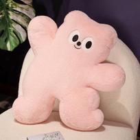 Dopamine Cute Bear Pillow Home Decoration Bear Doll Cartoon Pillow for Girlfriend and Best Friend Gift 50cm white