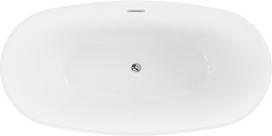 Mexen Eris laisvai stovinti vonia 180 x 95 cm, balta, chromuota perpildymo sistema - 53441809500-01