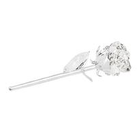 Ejoyous 24K Gold Foil Trim Rose Gift for Her, Gold Silver Rose Gold Plating Rose sidabras