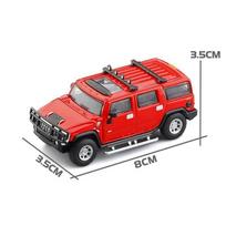 1/64 mastelio Hummer H2 visureigio žaislinio automobilio modelis JKM 1:64 Visureigio Sportinis Miniatiūrinis Transporto Priemonė Laisvi Ratai Metalinis Liejinio Kolekcija Dovana Vaikams raudona