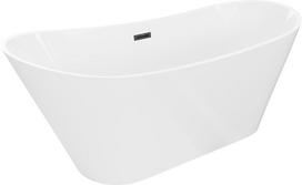 Mexen Dora laisvai stovinti vonia 160 x 75 cm, balta, juodas perliukas - 52071607500-70