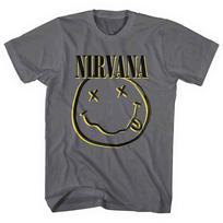 26 Nirvana Inverse Smile Grey Official Men's T-Shirt- Unisex T-Shirt L