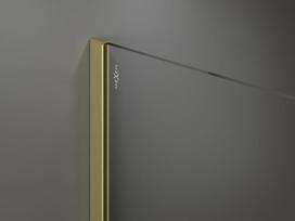 Mexen Kioto dušo sienelė Walk-in 150 x 80 cm, skaidri, auksinė matinė - 800-150-202-55-00-080