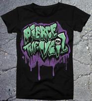 Vintažinis Pierce The Veil Grupės Kaukolė Juodi Y2k Drabužiai Grafiniai Marškinėliai Vintažiniai Drabužiai Mada Y2K Viršus Juokingas Raštas M