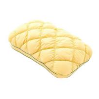 Yousheng Pineapple Bun Pillow, Fluffy Quilted Bed Pillow, Cooling Marshmallow-Soft Pillow for Adults Bedroom Dorm Bed Sleeping S geltona