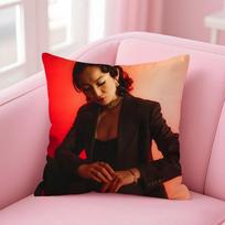 P-Poppy Liu Cushion Cover Pillow Case Soft Friendly Fabric & Concealed Zipper Peach skin 18*18(CM)-1Pcs