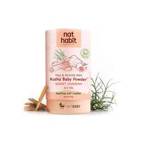 Nat Habit Shwet Chandan Kusha Baby Powder 200g Talc-Free Dusting Powder For Kids Body Cooling And Rash Protection Summer