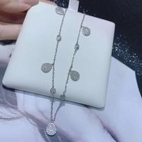 HIBRIDE Luxury White Cubic Zirconia Drop Pendant Necklace Gold Plated Water Drop Shape Collier Femme P30 for Women 46cm&Pendant