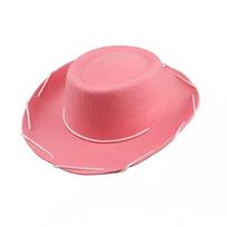 Kids Cowboy Costume Hat Made Of Fabric Rope Strap For Halloween And Christmas Gifts rožinė