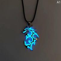 Vintage Magic Steampunk Glowing Luminous Punk Dragon Pendants Necklaces For Mens Women Jewelry Glow In The Dark Pendant Necklace