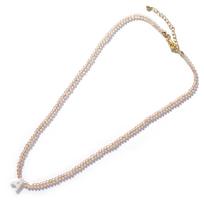 European Hip Hop Necklace Water Drop Cross Inlaid Zircon Men and Women Pendant Hiphop Accessories