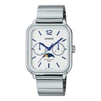 CASIO Standard Moon Phase Analog Mens Watch MTP-M305D-7AV Metal Band Silver Overseas Model