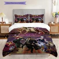 Jojos Bizarre Adventure Diamond Unbreakable Bedding (1 * duvet cover + 2 * pillowcase, without core) 2D Flat Duvet cover and pillowcase Bedding set 135x200cm
