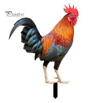 Yard Art Realistic Acrylic Animal Stake, 2D Flat Chicken Goose Bird Weather-resistant Garden Stake Bunny Sign for Pathway, Patio, Lawn Outdoor C