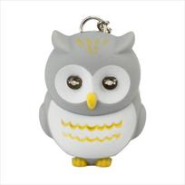Men Animal Key Holder Mini Light Design Sound Light Key Ring Car Key Ring Owl Keychain Led Keychain žalia