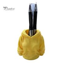 Classroom Pen Holder 3D Printed Hoodie Holder, Makeup Brush Organizer for Desk, Desk Storage Container Creative Sweatshirt Shape Pencil Container, geltona