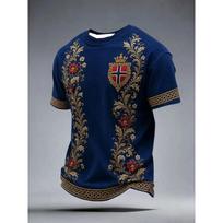 2026 Nauji vyriški Norvegijos 3D spausdinti futbolo marškinėliai T-shirt Tinka kasdieniam ir treniruočių dėvėjimui Greitai džiūstantis palaidinukė S