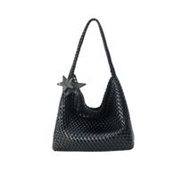 ECODAY Shoulder Bag, Large Capacity Tote Bag, Commuter Handbag, Large Size, Black juoda