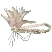 Elegant Feathered Tiaras Hairband With Sparkling Rhinestones Crownpiece For Prom Evening Event Theatrical Performances 1 šviesiai rausvos spalvos