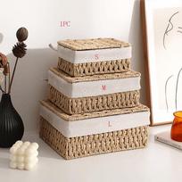 Bohemia Wicker Storage Baskets Household Storage Basket Universal Laundry Hamper  Desk Decoration S