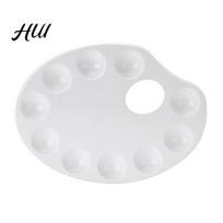 Portable Pigment Holder Paint Palette, Ten-hole Color Mixing Tray, Durable Thickened Washable Plastic Tray Art Supplies, for Watercolor Acrylic 1pc