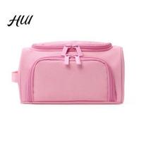 Multiple Zones Pencil Case Cute Large Capacity Stationery Organizer Multifunctional Children Learning Item Zipper Bag for School Supplies Home Office rožinė
