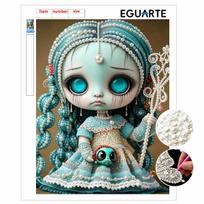 DIY 3D Pearl Painting Canvas Elegant Fantasy Doll Pattern Relaxing Leisure Craft Kit for Adults Home Decoration Wall Art Hobby 30x40cm