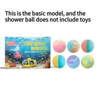 6/12PCS/BOX Kids Bath Bombs with Surprise Toy Fizzies Bubble Bath Balls for Children Boys Girls Spa Gift  Party Favor