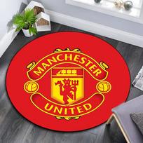 Manchester United FC Printed Round Rug, Non Slip Washable Circular Carpet For Living Room Bedroom Playroom, Sports Fan Decor, Holiday Birthday Gift 80cmx80cm
