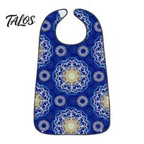 Oil-proof Adult Bib Bib, Waterproof Easy Clean Feeding with Floral for Elderly Printed, Clothing Protector, Seniors Dining Aid Elegant F