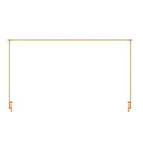 Balloon Arch Stand Adjustable Table Arch with Clamps Dining Background Rack for Daily Swing Event Catering Wedding Halloween Standard geltona