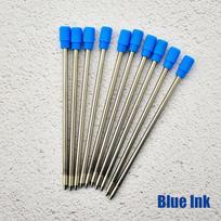 0.5mm New Office Writing Supplies Medium Nib Core Blue/Black Ink Ballpoint Pen Refills Metal Blue Ink