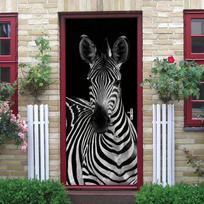 Tiger Animal durų lipdukas PVC „pasidaryk pats“ lipnus vandeniui atsparus tapetas durims Svetainės miegamojo plakatas Namų dekoro deursticker 40x120cm