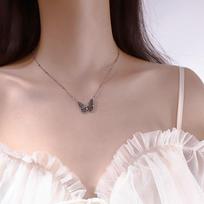 925 Sterling Silver Butterfly Pendant Thai Silver Necklace for Women Party Clavicle Chain Necklace Two Designs Jewelry S-N649