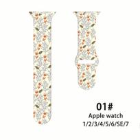 Fresh Mori Printed Strap for Apple Watchs S10- Soft Silicone Sports Creative Replacement Band for iWatch 10/9/8/7/6/5/4/3/2/1/Se/Ultra/Ultra2 49mm 38/40/41MM