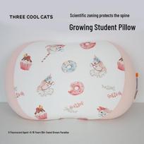 Three Cool Cats Kids' Memory Foam Pillow for Ages 3-12 6/7 cm Height