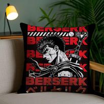Fighting Comics BERSERK-Anime Pillow Case Anti-dustmite Pillowcase Invisible zipper silky short plush Sofa cushion cover 12x12Inch