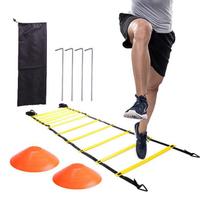 Agility Ladder Set: Speed Ladder, Footwork Training, Marker Cones, Resistance Band, Circle Steps