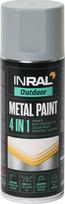 Antikoroziniai dažai INRAL METAL PAINT 4in1, pilka sp., matinė, 400ml