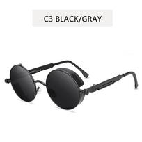 Metal Steampunk Sunglasses Men Women Fashion Round Glasses Brand Design Vintage Sun Glasses High Quality Other