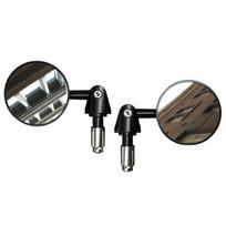 2Pcs Full Angle Motorbike Handlebar Mirror Flat/Convex Handle Bar End Mirror  Motorcycle Accessories 1 Pair Flat Mirror