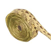 Luxurious 6.3cm Christmas Tree Ribbon Trimmings With Eye-catching Letter Prints Gold Tree Ribbon