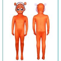 Madingas Sprunki Incredibox Rhythm Box Cosplay Kostiumas Žaidimo Tematikos Bodis Vaikams Ir Paaugliams Įvairių Dydžių Ir Spalvų 120cm oranžinė