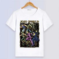 Anime JoJos Bizarre Adventure Summer Short Sleeve Cartoon Print White Modal Women And Men T-Shirt 4XL