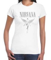 Nirvana In Utero White TShirt  100 cotton SoftStyle slim fit ladies Tee L